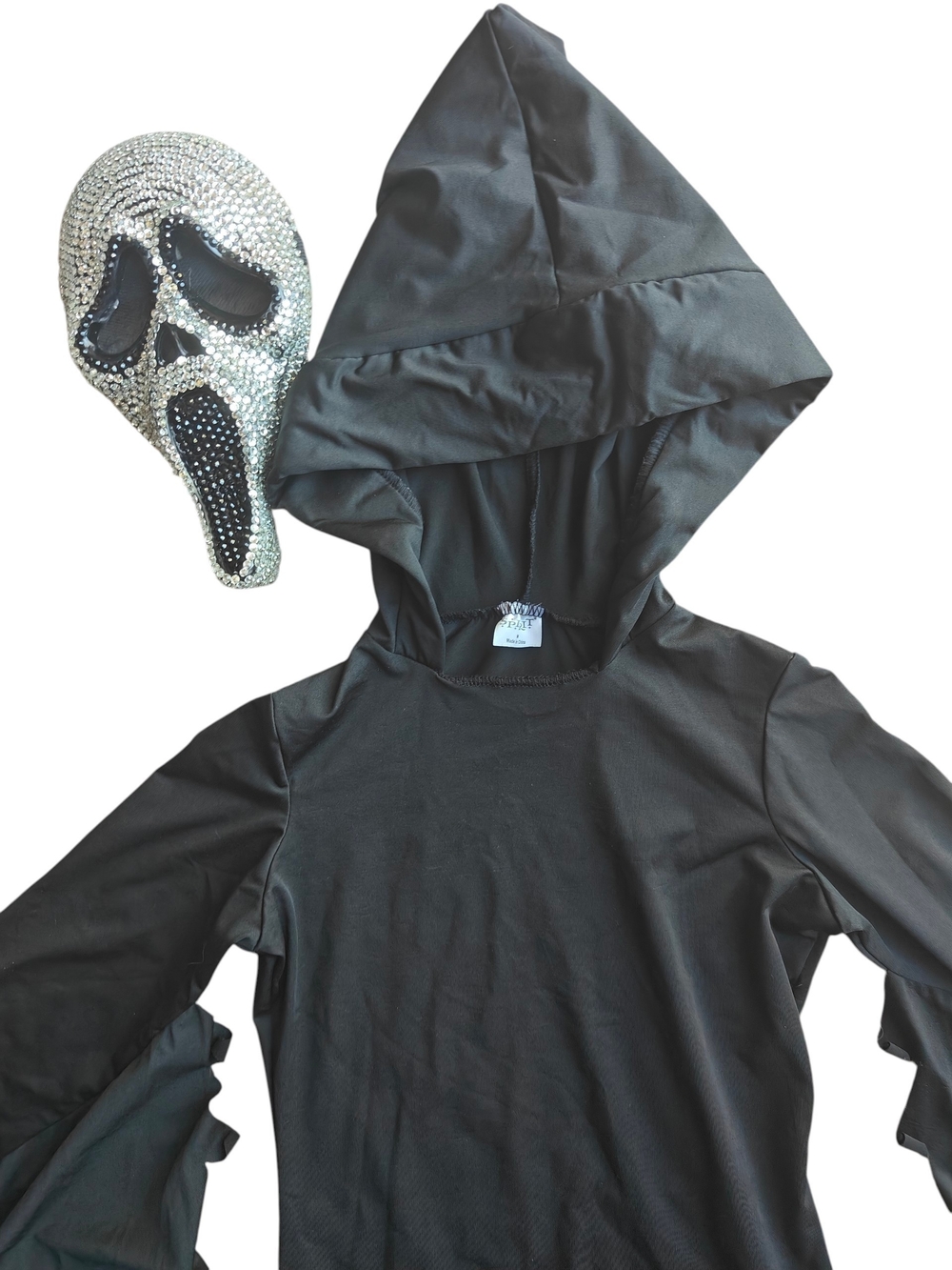 Spirit Bling Ghost Face Costume Set Scream Youth Size M